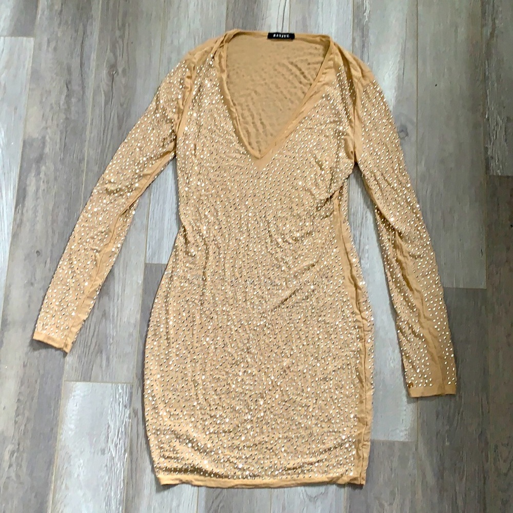 Banjul sheer sparkle sequin dress size large - Picture 2 of 2